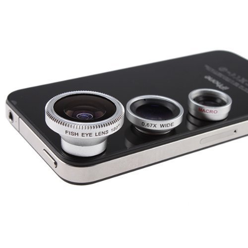Φακός 3 in 1, Fisheye Lens, Wide Angle, Micro Lens iPhone 4 4S 5