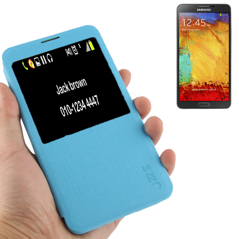 Θήκη JZZS με Call ID Samsung Galaxy Note 3 - Μπλε