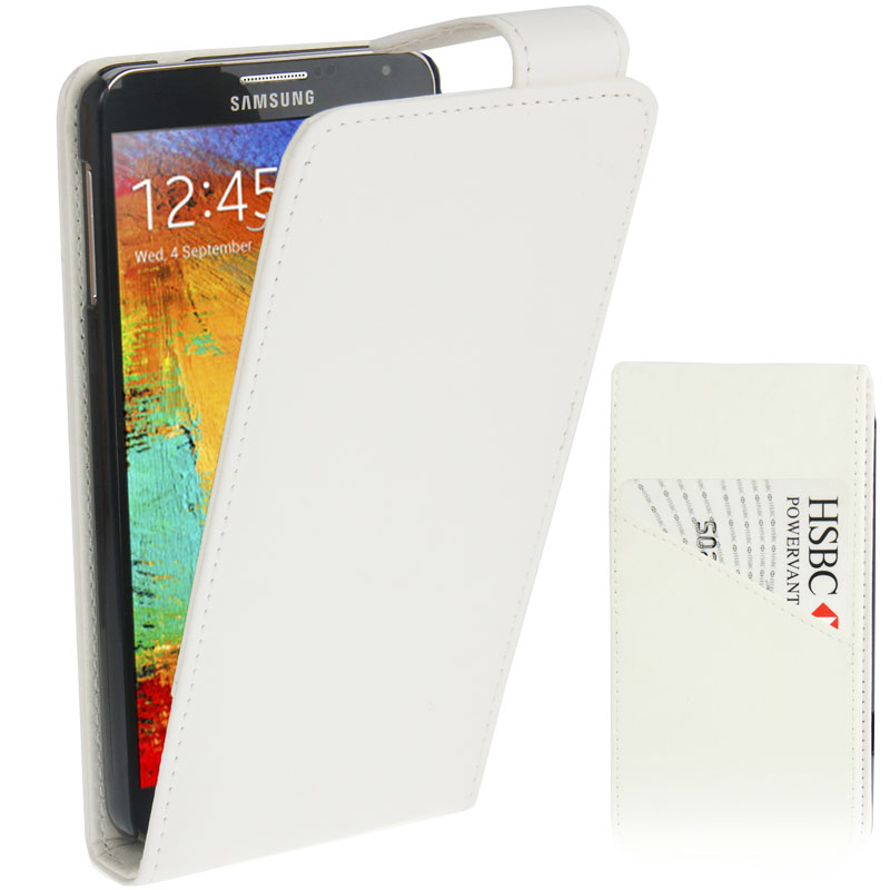 Δερμάτινη Θήκη Flip Samsung Galaxy Note 3 - Λευκή