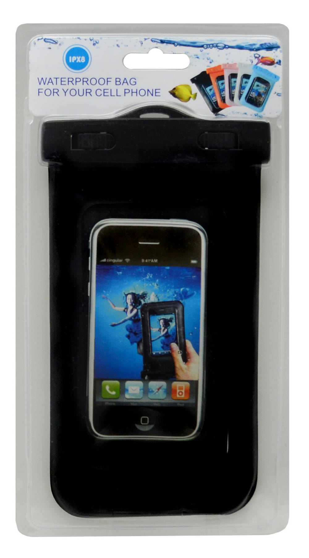 Θήκη Αδιάβροχη Ancus για Apple iPhone 6/Samsung SM-G900F Galaxy S5 και Ηλεκτρονικών Συσκευών Μαύρη 14.5x9.5cm