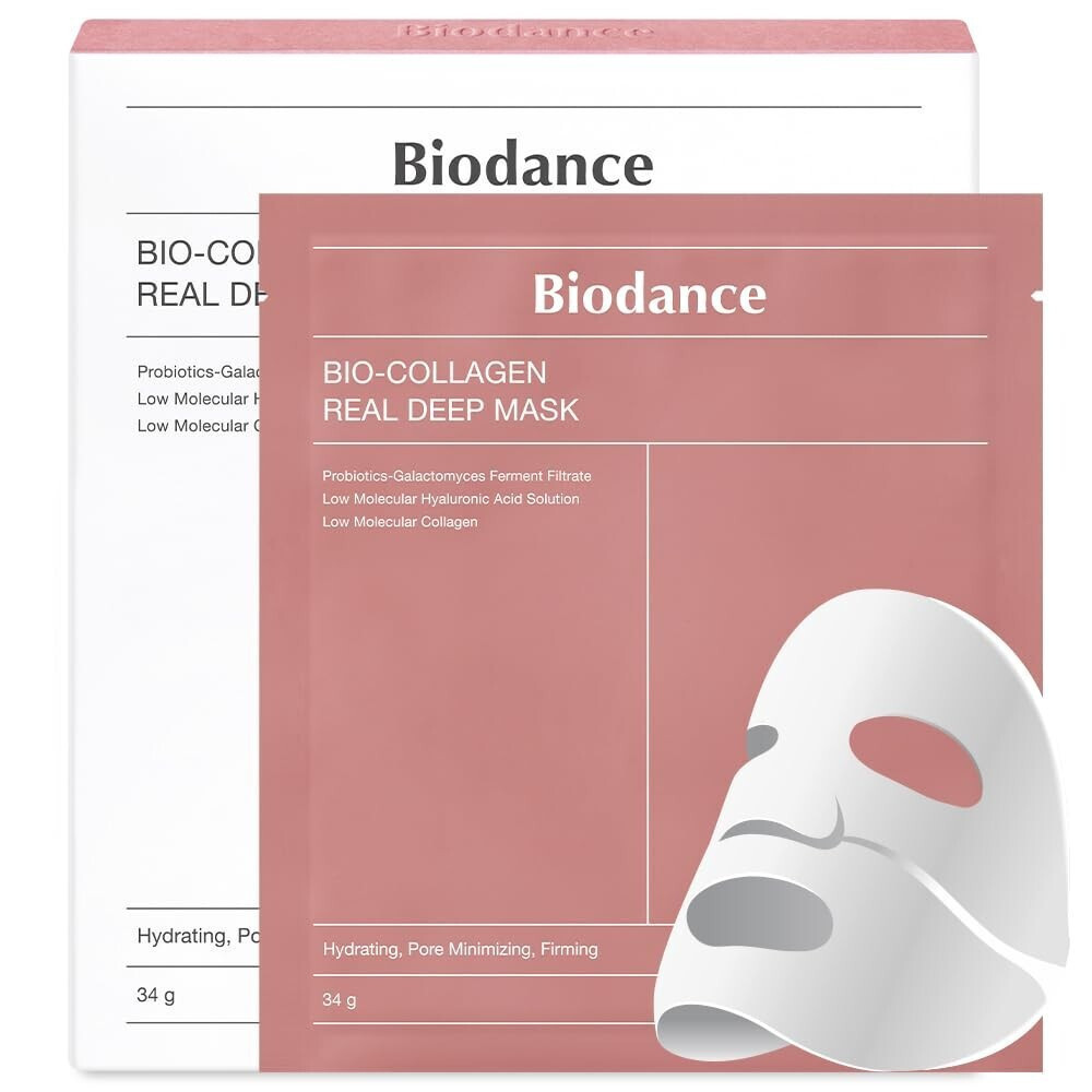 Biodance Bio-Collagen Real Deep Mask 34g | Μάσκα Προσώπου Νύχτας για Ενυδάτωση & Σύσφιξη 4τμχ