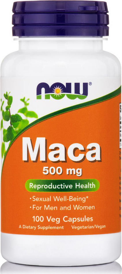 NOW Foods Maca 500mg 100 Veg Capsules | Maca Root για Άνδρες & Γυναίκες