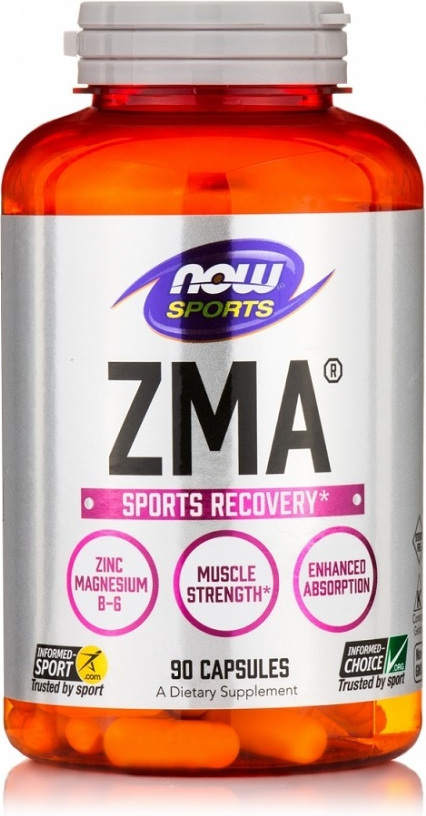 NOW Sports ZMA 90 Capsules | Μαγνήσιο, Ψευδάργυρος & Βιταμίνη B6