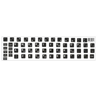 Αυτοκόλλητο universal για πληκτρολόγιο notebook, Black (0.11mm) - UNBRANDED 6630