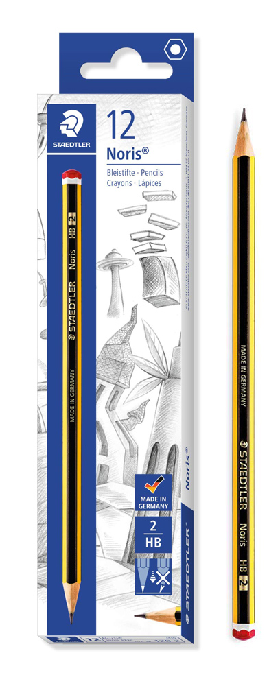 STAEDTLER ξύλινο μολύβι Noris 120-2, εξάγωνο, ΗB2, 12τμχ - STAEDTLER 85366