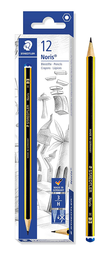 STAEDTLER ξύλινο μολύβι Noris 120-3, εξάγωνο, H3, 12τμχ - STAEDTLER 85365
