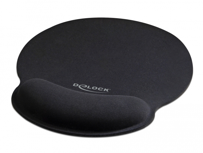 DELOCK Mousepad 12559 με στήριγμα καρπού, 252 x 227mm, μαύρο - DELOCK 79888
