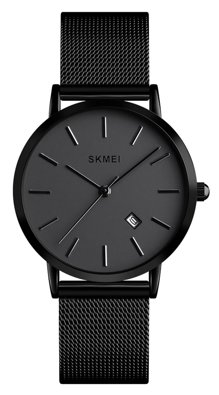 SKMEI γυναικείο ρολόι 1530BK με μεταλλικό μπρασελέ, 33mm, 3 ATM, μαύρο - SKMEI 47986