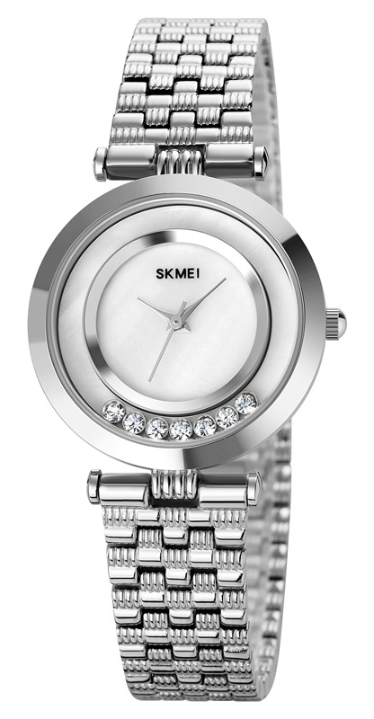 SKMEI γυναικείο ρολόι 1784SI με μεταλλικό μπρασελέ, 31mm, 3 ATM, ασημί - SKMEI 99855