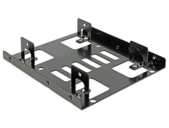 DELOCK Tray μετατροπής από 3.5" σε 2x 2.5", Metal, μαύρο - DELOCK 53625