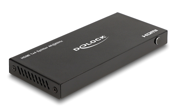 DELOCK HDMI splitter 18652 με downscaler πλήκτρο, 4 σε 1, 4K/60Hz, μαύρο - DELOCK 117264