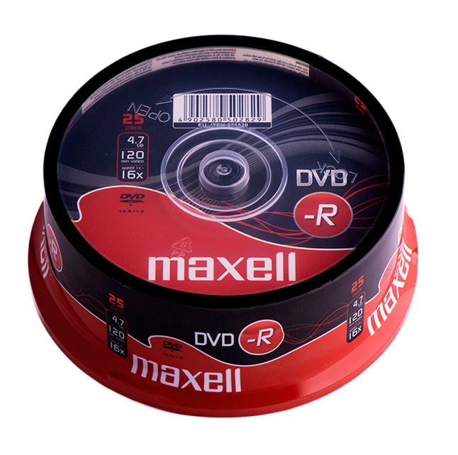 MAXELL DVD-R, 4.7GB/120min, 16x speed, Cake box, 25τμχ - MAXELL 94748