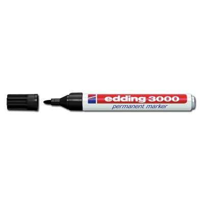 EDDING ανεξίτηλος μαρκαδόρος 3000, 1.5-3mm, επαναγεμιζόμενος, μαύρος - EDDING 78339