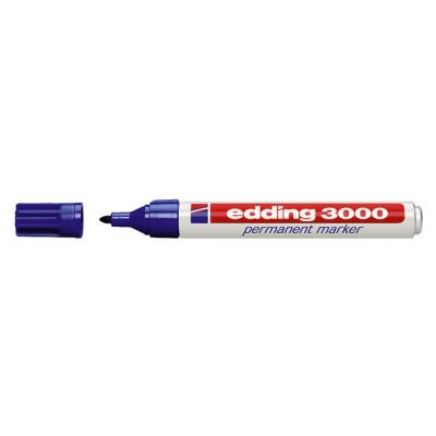 EDDING ανεξίτηλος μαρκαδόρος 3000, 1.5-3mm, επαναγεμιζόμενος, μπλε - EDDING 78784