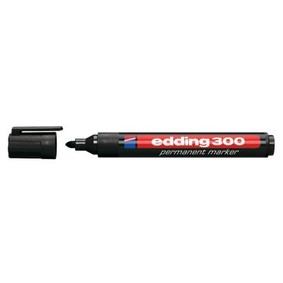 EDDING ανεξίτηλος μαρκαδόρος 300, 1.5-3mm, επαναγεμιζόμενος, μαύρος - EDDING 78337