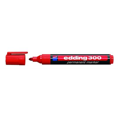 EDDING ανεξίτηλος μαρκαδόρος 300, 1.5-3mm, επαναγεμιζόμενος, κόκκινος - EDDING 78338