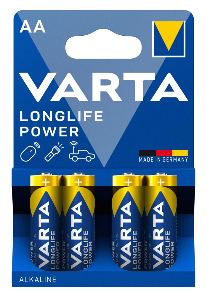 VARTA αλκαλικές μπαταρίες Longlife Power, AA/LR6, 1.5V, 4τμχ - VARTA 114481