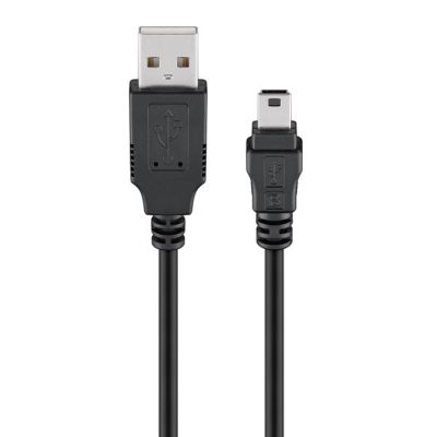 GOOBAY καλώδιο USB σε USB Mini 45740, 480Mbps, 1m, μαύρο - GOOBAY 113983
