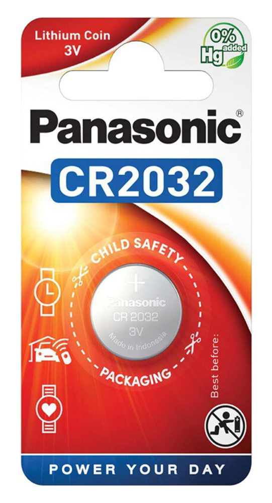 PANASONIC μπαταρία λιθίου, CR2032, 3V, 1τμχ - PANASONIC 114516