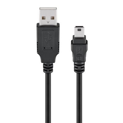 GOOBAY καλώδιο USB σε USB Mini 50767, 480Mbps, 1.8m, μαύρο - GOOBAY 26988