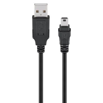 GOOBAY καλώδιο USB σε USB Mini 50768, copper, 480Mbps, 5V, 3m, μαύρο - GOOBAY 87459