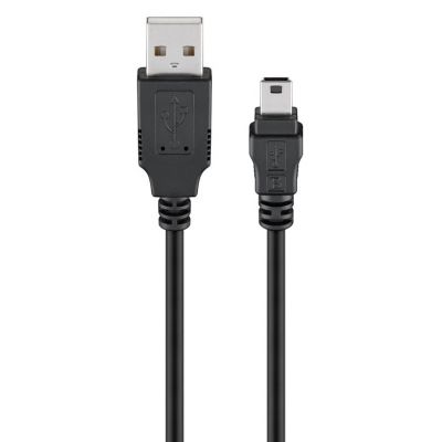 GOOBAY καλώδιο USB 2.0 σε USB mini 50769, copper, 5m, μαύρο - GOOBAY 84250