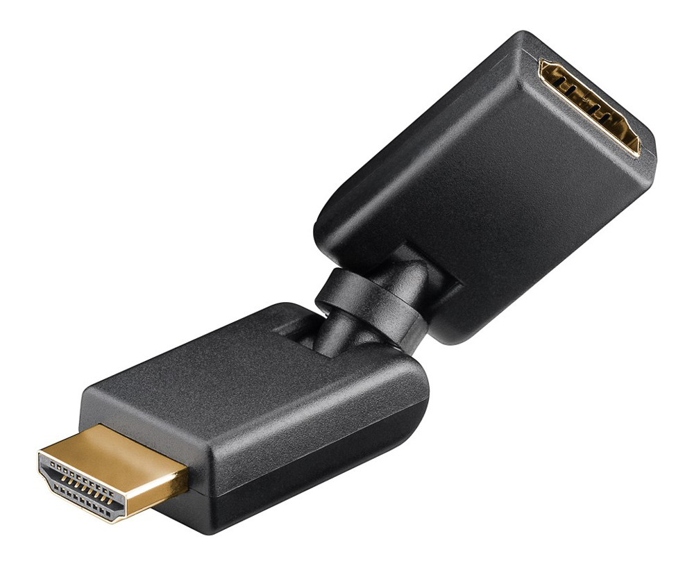 GOOBAY αντάπτορας HDMI 51721, 180° περιστρεφόμενος, 4K/60Hz, μαύρος - GOOBAY 111135