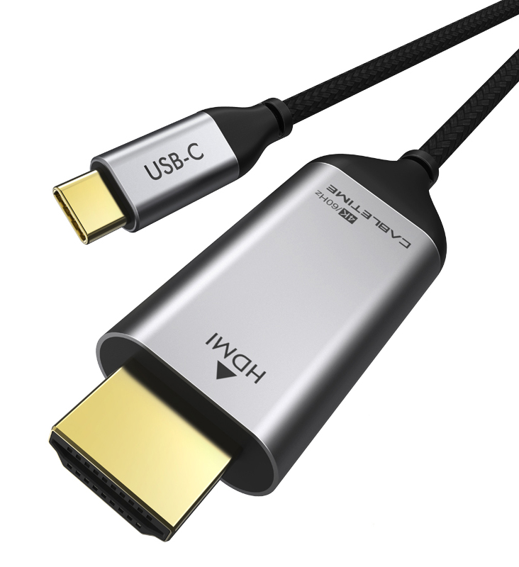 CABLETIME καλώδιο USB-C σε HDMI CT-CMHD1, 4K/60Hz, 1m, μαύρο - CABLETIME 84818
