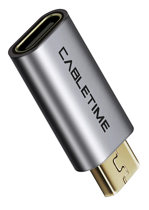 CABLETIME αντάπτορας micro USB σε USB-C CT-CFMCB, 480Mbps, γκρι - CABLETIME 84841