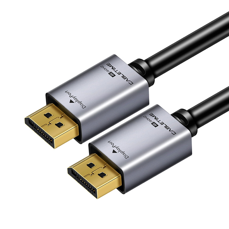CABLETIME καλώδιο DisplayPort CT-P01G, 4K/60Hz, 21.6Gbps, 1m, μαύρο - CABLETIME 84882