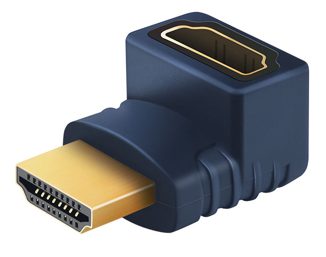 CABLETIME αντάπτορας HDMI HA10, γωνιακός, 4K, μπλε - CABLETIME 84938