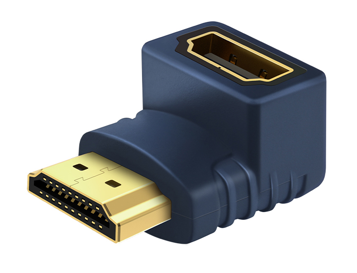 CABLETIME αντάπτορας HDMI HA11, γωνιακός, 4K/60Hz, μπλε - CABLETIME 86475