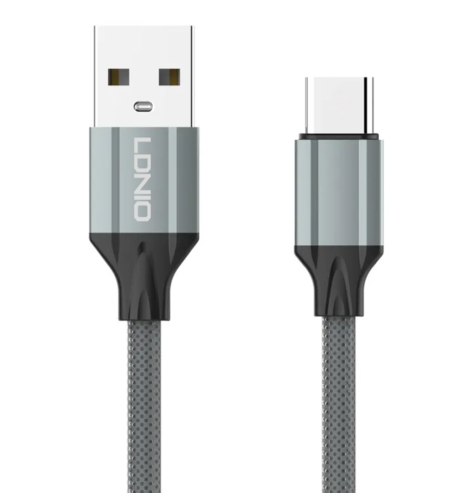 LDNIO καλώδιο USB-C σε USB LS441, 12W, 1m, γκρι - LDNIO 108989