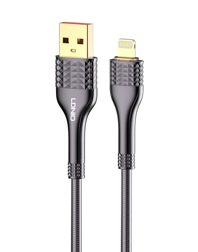 LDNIO καλώδιο Ligntining σε USB LS652, 30W, 2m, γκρι - LDNIO 108997