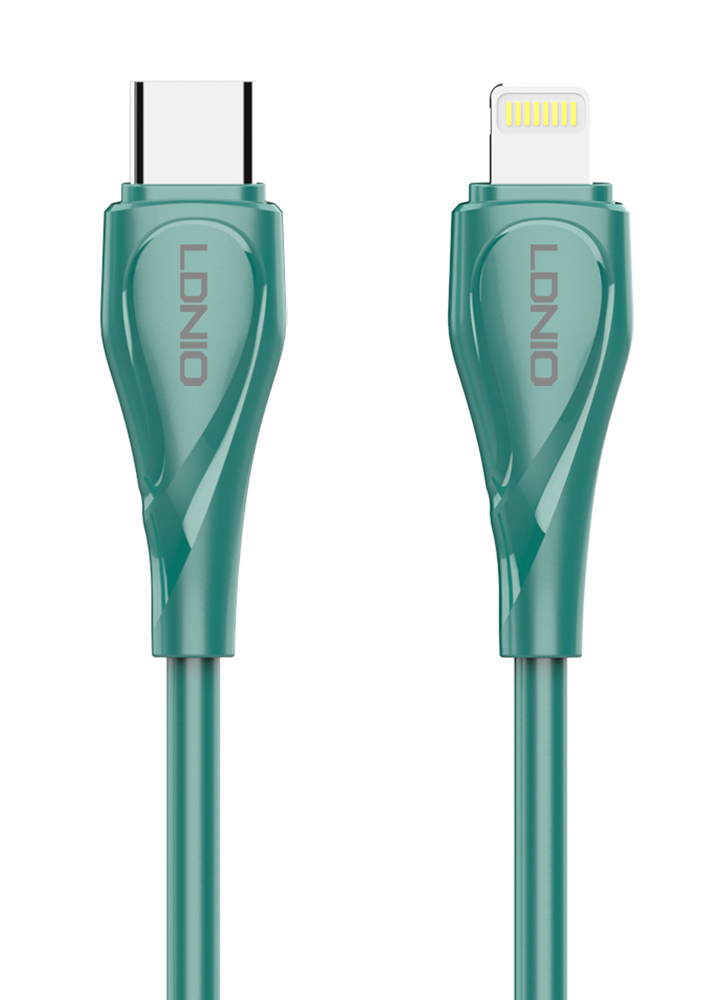 LDNIO καλώδιο Lightning σε USB-C LC611I, 30W PD, 1m, πράσινο - LDNIO 110543