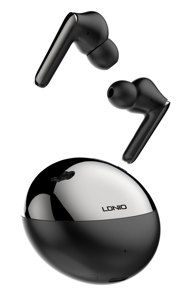 LDNIO earphones με θήκη φόρτισης T01, True Wireless, HiFi, Φ10mm, μαύρα - LDNIO 110570