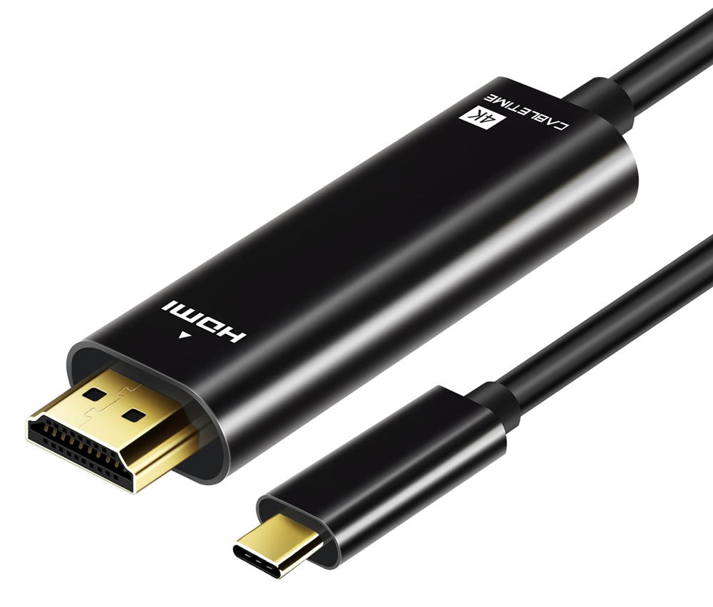 CABLETIME καλώδιο USB-C σε HDMI CT-CMHD, 4K/60Hz, 0.9m, μαύρο - CABLETIME 111079