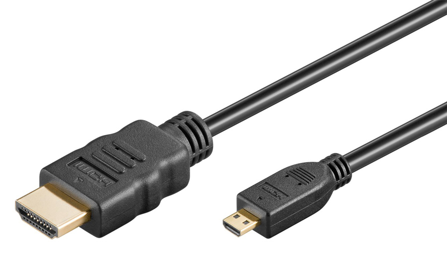 GOOBAY καλώδιο HDMI σε HDMI Micro 53786 με Ethernet, 4K/60Hz, 3m, μαύρο - GOOBAY 97985