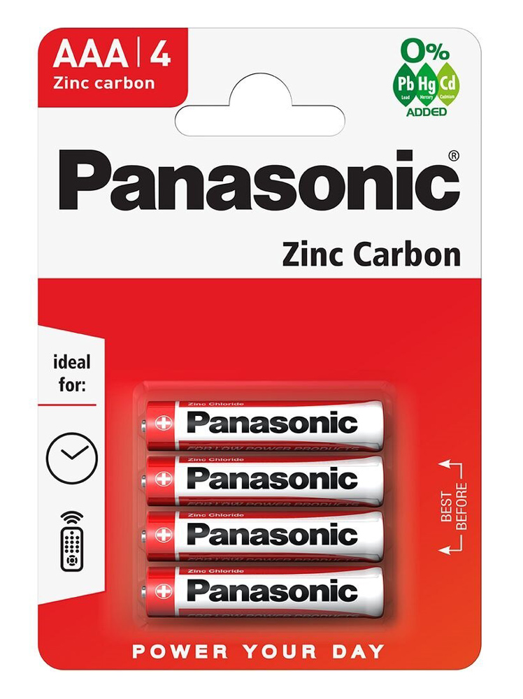 PANASONIC μπαταρίες Zinc Carbon, AAA/R03, 1.5V, 4τμχ - PANASONIC 114508