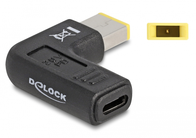DELOCK αντάπτορας τροφοδοσίας 60003 USB-C σε Lenovo 11x4.5mm, 90°, μαύρο - DELOCK 103666