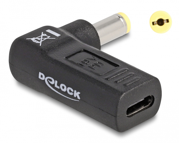 DELOCK αντάπτορας τροφοδοσίας 60009 USB-C σε Acer 5.5x1.7mm, 90°, μαύρος - DELOCK 103672