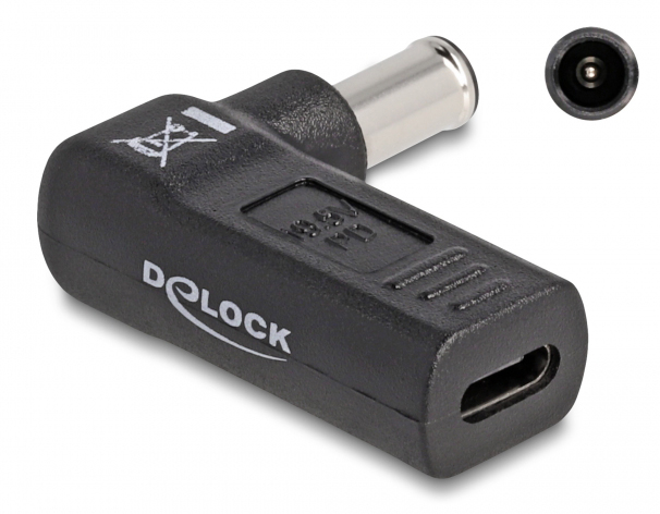 DELOCK αντάπτορας τροφοδοσίας 60014, USB-C σε Sony 6x4.3mm, 90°, μαύρος - DELOCK 103677