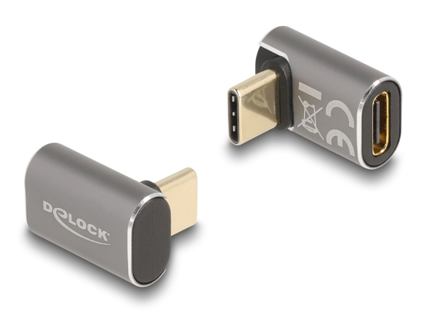 DELOCK αντάπτορας USB-C 60054, αρσενικό σε θηλυκό, 100W, 40Gbps, γκρι - DELOCK 110823