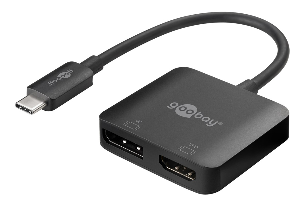 GOOBAY αντάπτορας USB-C σε DisplayPort/HDMI 60172, 4K/60Hz, MST, μαύρος - GOOBAY 103148