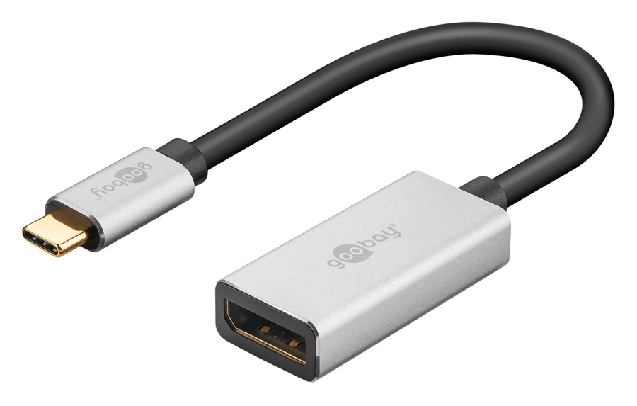 GOOBAY αντάπτορας USB-C σε DisplayPort 60195, 8K/30Hz, 4K/120Hz, γκρι - GOOBAY 104714