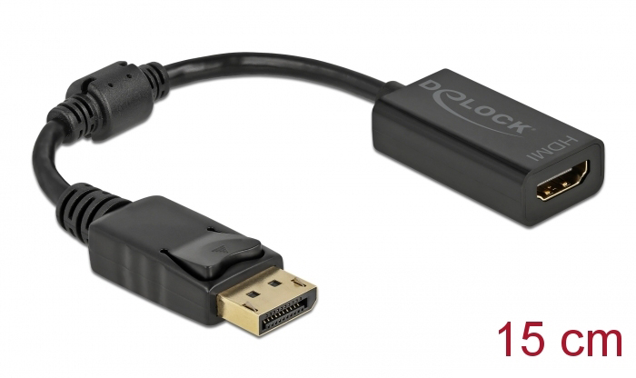 DELOCK αντάπτορας DisplayPort σε HDMI 61011, 1080p/60Hz, Passive, μαύρος - DELOCK 107507