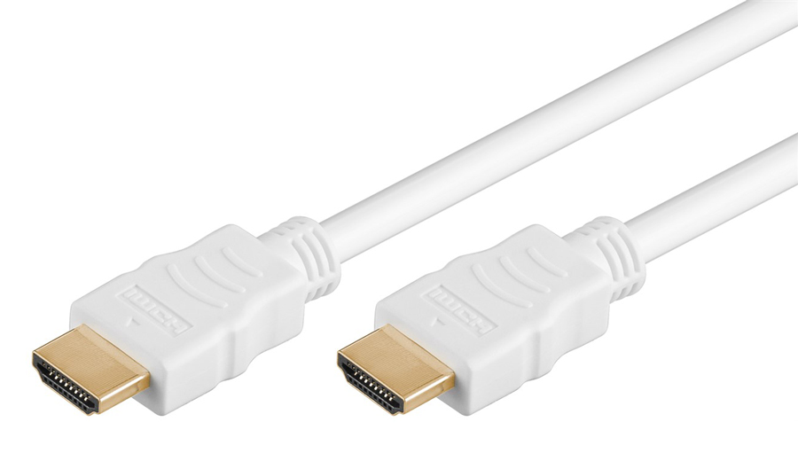 GOOBAY καλώδιο HDMI 2.0 61017 με Ethernet, 4K/60Hz, 18 Gbps, 0.5m, λευκό - GOOBAY 106887