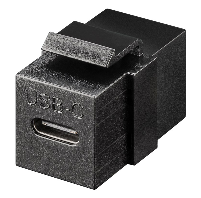 GOOBAY keystone module USB-C 3.2 Gen 2 61261, θηλυκό σε θηλυκό, μαύρο - GOOBAY 106642