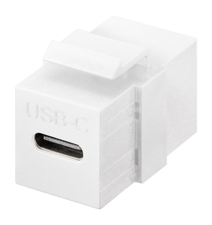 GOOBAY keystone module USB-C 3.2 Gen 2 61262, θηλυκό σε θηλυκό, λευκό - GOOBAY 106641
