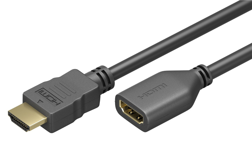 GOOBAY καλώδιο προέκτασης HDMI 61309, Ethernet, 4K, 18Gbit/s, 2m, μαύρο - GOOBAY 110585